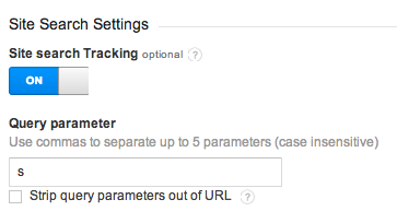 google analytics site search form