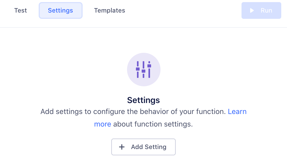 Settings Tab