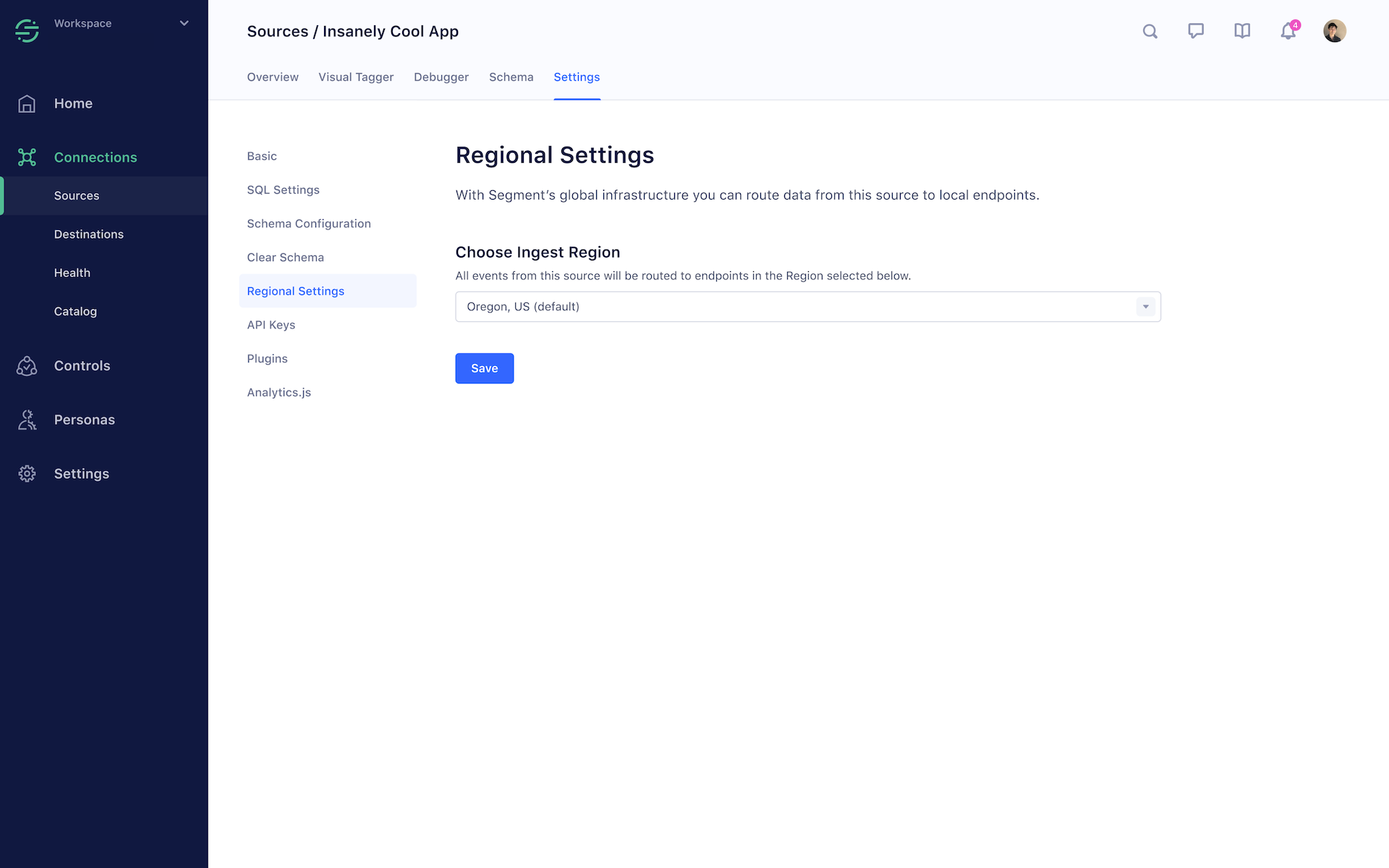 ingest region
